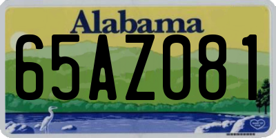 AL license plate 65AZ081