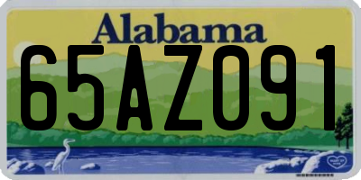 AL license plate 65AZ091
