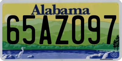 AL license plate 65AZ097
