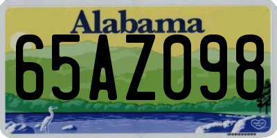 AL license plate 65AZ098