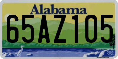 AL license plate 65AZ105