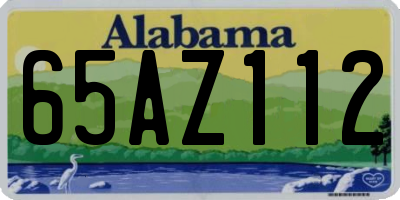 AL license plate 65AZ112