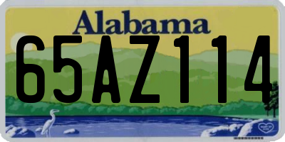 AL license plate 65AZ114