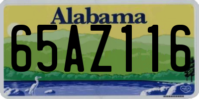 AL license plate 65AZ116