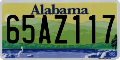AL license plate 65AZ117