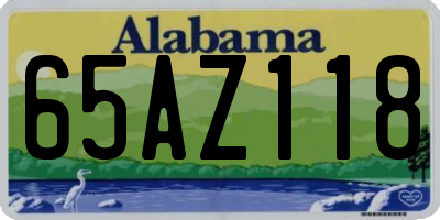 AL license plate 65AZ118
