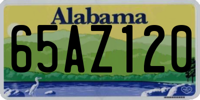 AL license plate 65AZ120