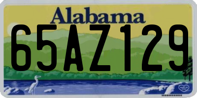 AL license plate 65AZ129