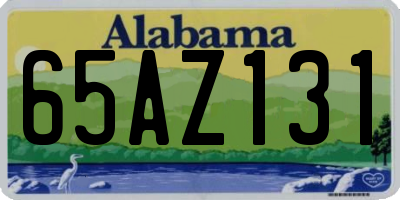 AL license plate 65AZ131