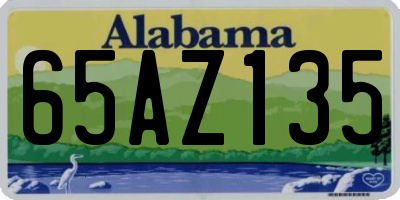 AL license plate 65AZ135