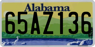 AL license plate 65AZ136
