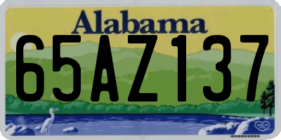 AL license plate 65AZ137