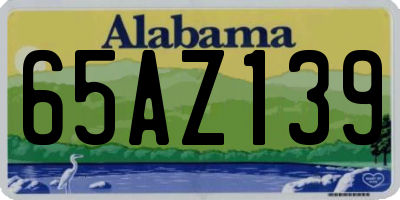 AL license plate 65AZ139