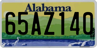 AL license plate 65AZ140
