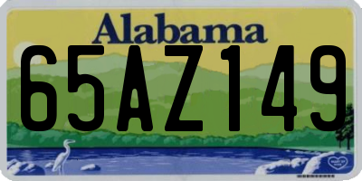 AL license plate 65AZ149