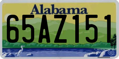 AL license plate 65AZ151