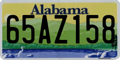 AL license plate 65AZ158