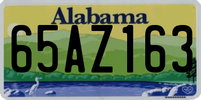 AL license plate 65AZ163