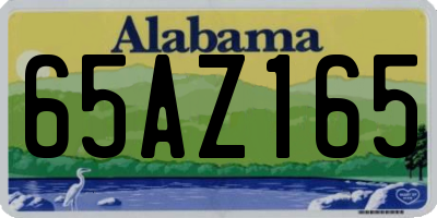 AL license plate 65AZ165