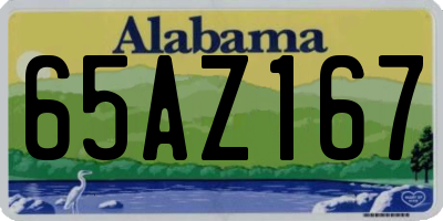 AL license plate 65AZ167