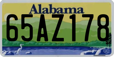AL license plate 65AZ178