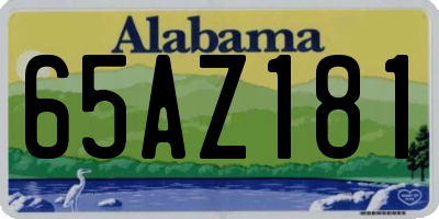 AL license plate 65AZ181