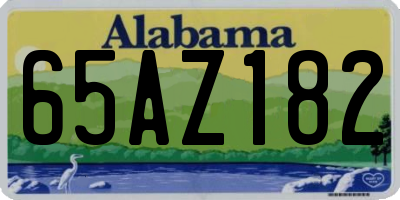 AL license plate 65AZ182