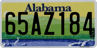 AL license plate 65AZ184