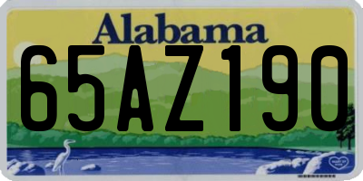AL license plate 65AZ190