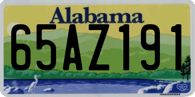 AL license plate 65AZ191