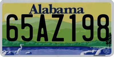 AL license plate 65AZ198