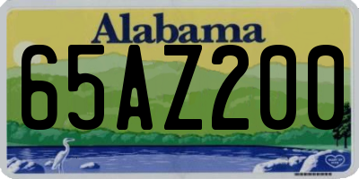 AL license plate 65AZ200