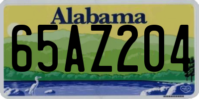AL license plate 65AZ204