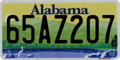 AL license plate 65AZ207