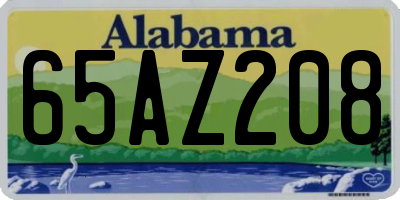 AL license plate 65AZ208