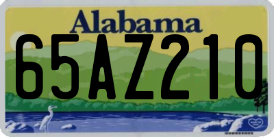 AL license plate 65AZ210