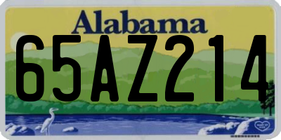 AL license plate 65AZ214