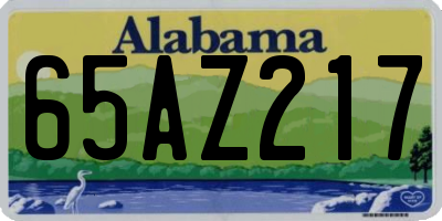 AL license plate 65AZ217