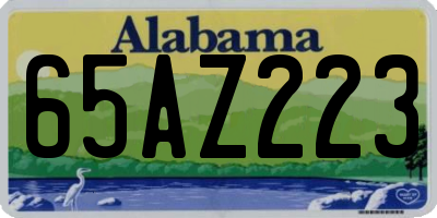 AL license plate 65AZ223