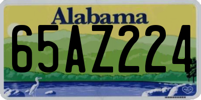 AL license plate 65AZ224