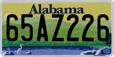 AL license plate 65AZ226