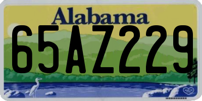 AL license plate 65AZ229