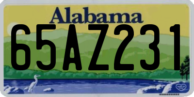 AL license plate 65AZ231