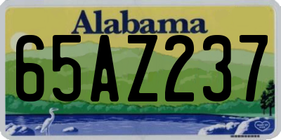 AL license plate 65AZ237