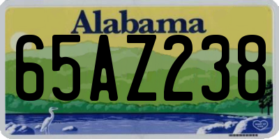 AL license plate 65AZ238