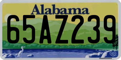 AL license plate 65AZ239
