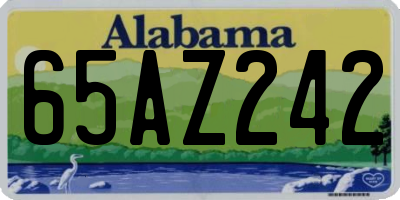AL license plate 65AZ242