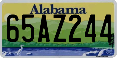 AL license plate 65AZ244