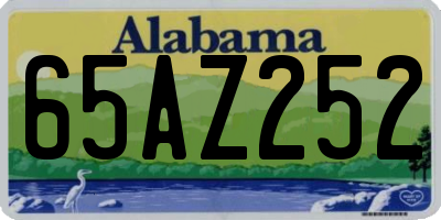AL license plate 65AZ252