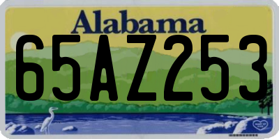 AL license plate 65AZ253